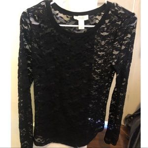 Black lace top